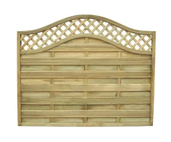 Forest Prague Lattice Curved Top Fence Panels Natural Timber 6 X 5&apos; Pack Of 3