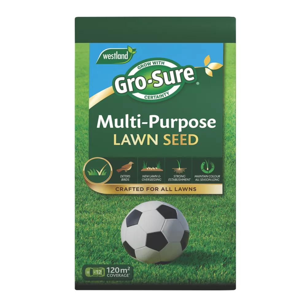 Westland Gro-Sure Multipurpose Lawn Seed 120m² 3.6kg
