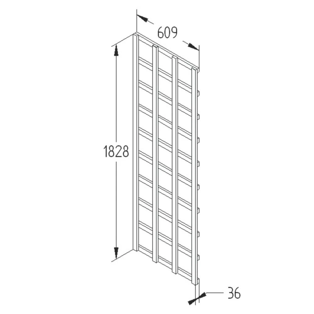 Forest Softwood Tall Rectangular Trellis X 5 Pack - Image 5