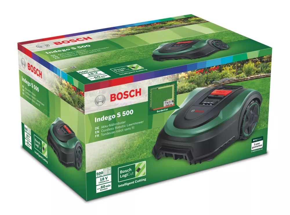 Bosch 18V 2.5Ah Li-Ion Power For All Brushless Cordless 19cm Indego S 500 Robotic Lawn Mower - Image 6