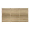 Forest Double-Slatted Fence Panels Natural Timber 6 X 3&apos; Pack Of 5