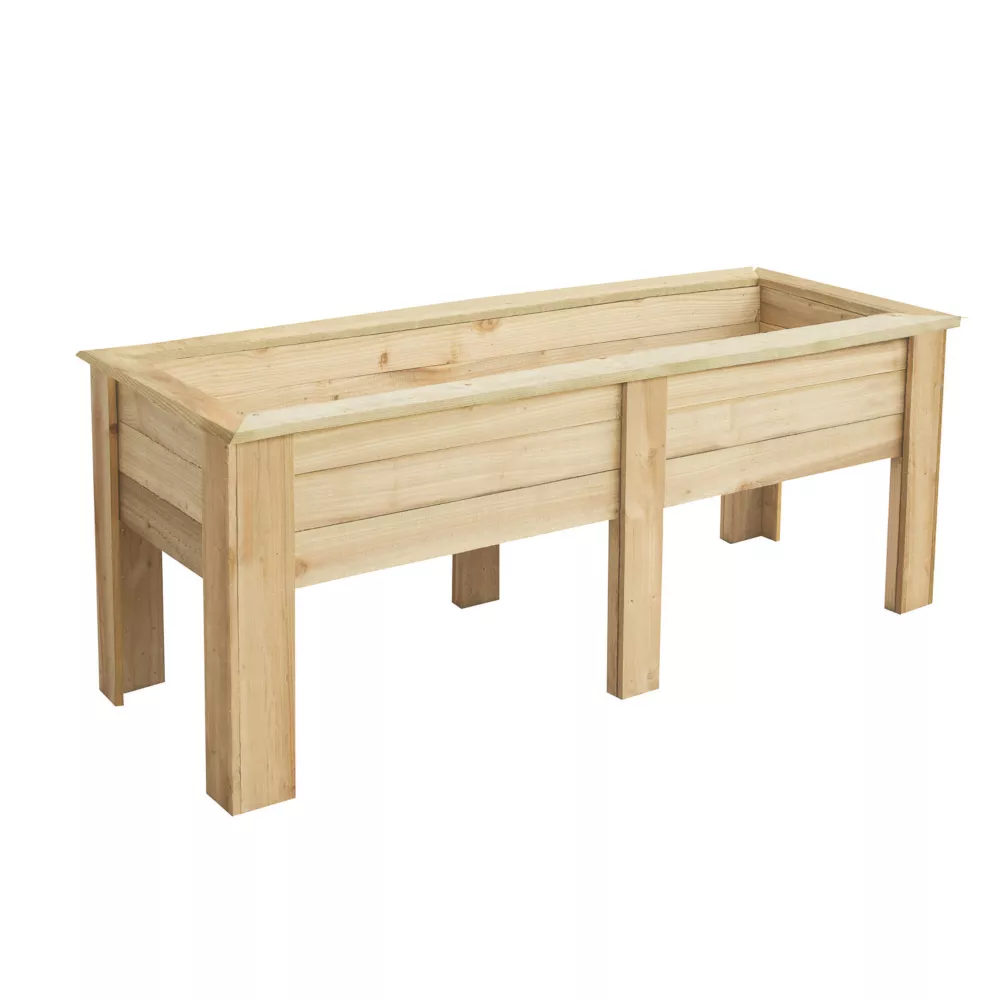 Forest Rectangular Garden Planter Natural Timber 1800 X 700 X 700mm - Image 2
