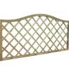 Forest Hamburg Screen Lattice Curved Top Fence Panels 6 X 3&apos; 3 Pack