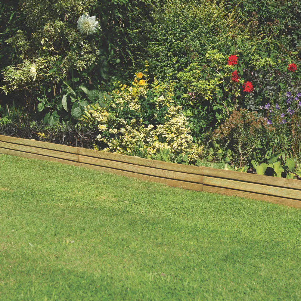 Forest Slatted Border Edging Smooth-Planed 1.2m 4 Pack - Image 2