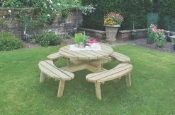 Forest Circular Garden Picnic Table 2070 X 2070 X 720mm