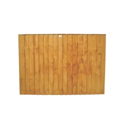 Forest Feather Edge Fence Panels Golden Brown 6 X 5&apos; Pack Of 10