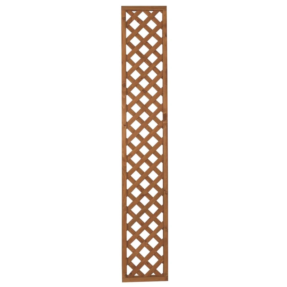 Forest Fence Topper Softwood Rectangular Trellis 6 X 1' 5 Pack - Image 2