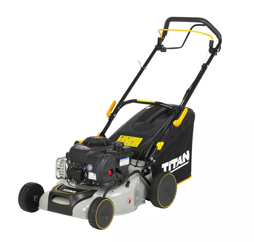 Titan TTLMP300SP40 41cm 125cc Self-Propelled Rotary Petrol Lawn Mower 1 Titan TTLMP300SP40 41cm 125cc Self-Propelled Rotary Petrol Lawn Mower