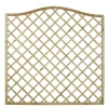 Forest Hamburg Lattice Curved Top Garden Screens 6 X 6&apos; 8 Pack
