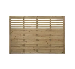 Forest Kyoto Slatted Top Fence Panels Natural Timber 6 X 4&apos; Pack Of 5
