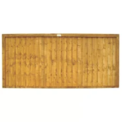 Forest Closeboard Fence Panels Golden Brown 6 X 3&apos; Pack Of 4