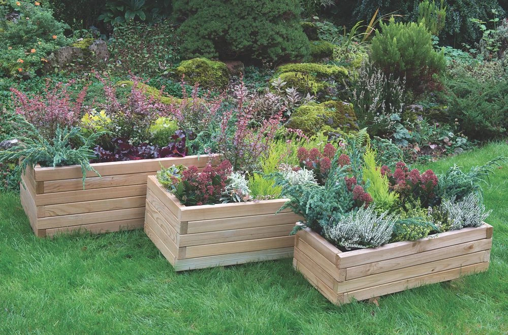Forest Durham Rectangular Planter Set Natural Wood 900 X 500 X 330mm 3 Pieces 1 Forest Durham Rectangular Planter Set Natural Wood 900 X 500 X 330mm 3 Pieces