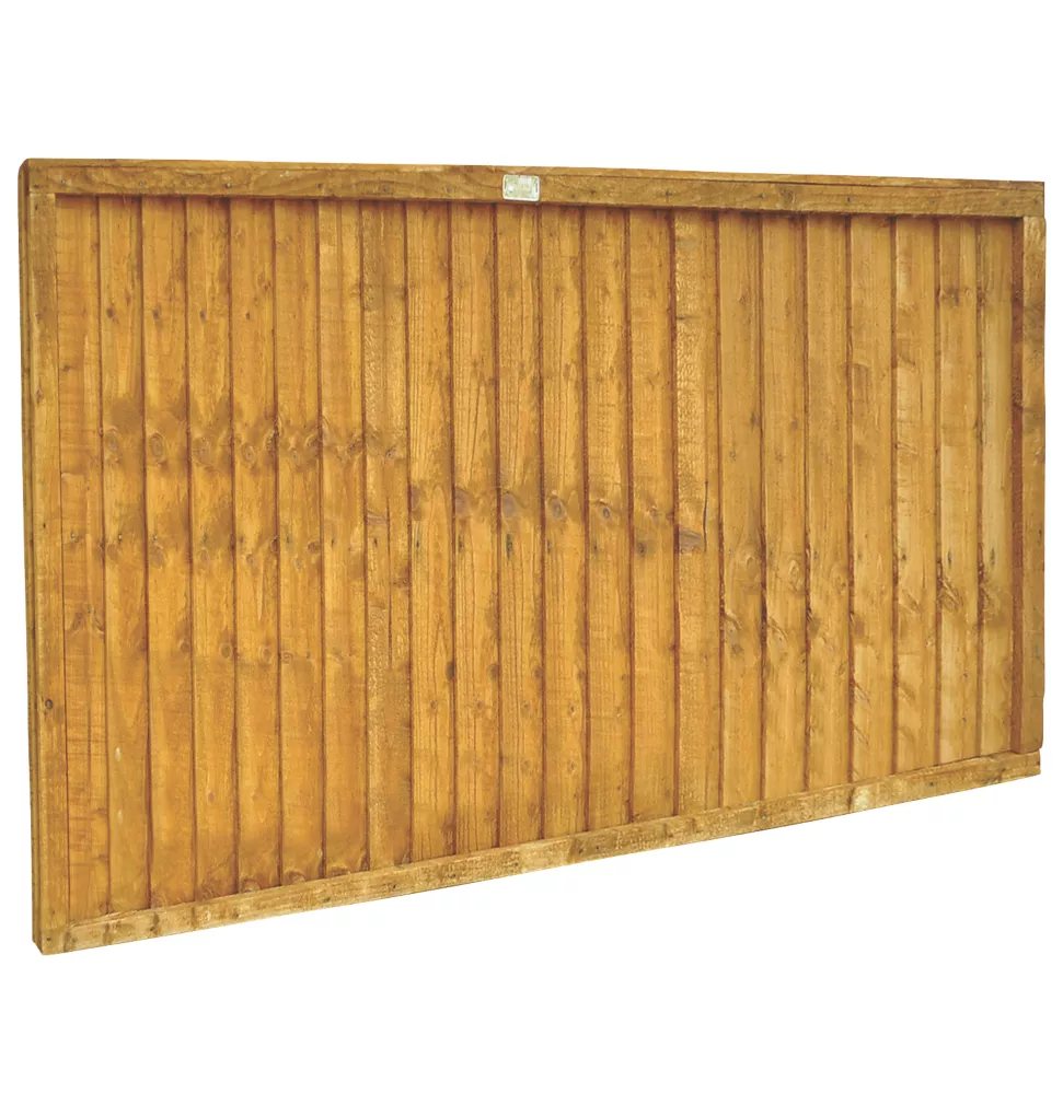 Forest Closeboard Fence Panels Golden Brown 6 X 3' Pack Of 8 - Image 2