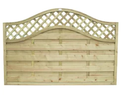 Forest Prague Lattice Curved Top Fence Panels Natural Timber 6 X 4&apos; Pack Of 4