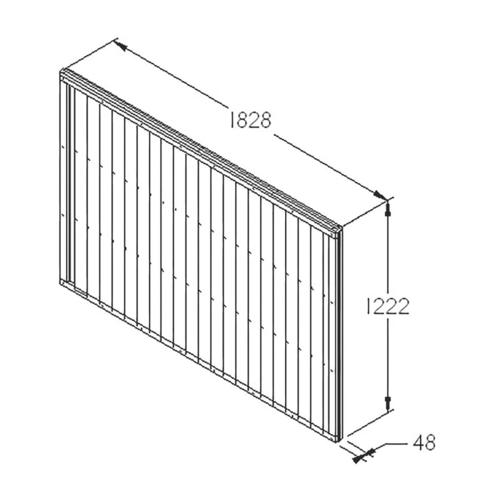 Forest Closeboard Fence Panels Golden Brown 6 X 4' Pack Of 4 - Image 4