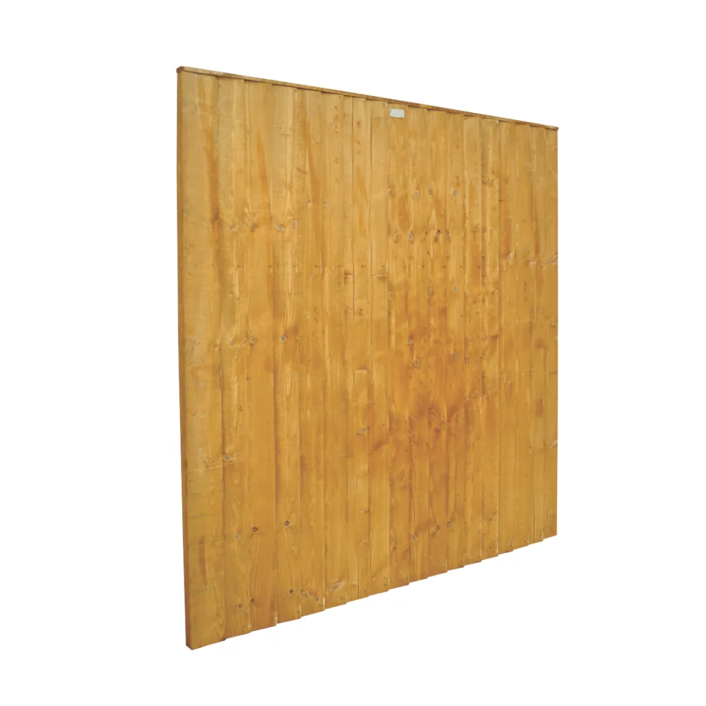 Forest Feather Edge Fence Panels Golden Brown 6 X 6' Pack Of 8 1 Forest Feather Edge Fence Panels Golden Brown 6 X 6' Pack Of 8