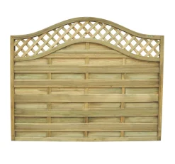 Forest Prague Lattice Curved Top Fence Panels Natural Timber 6 X 5&apos; Pack Of 6