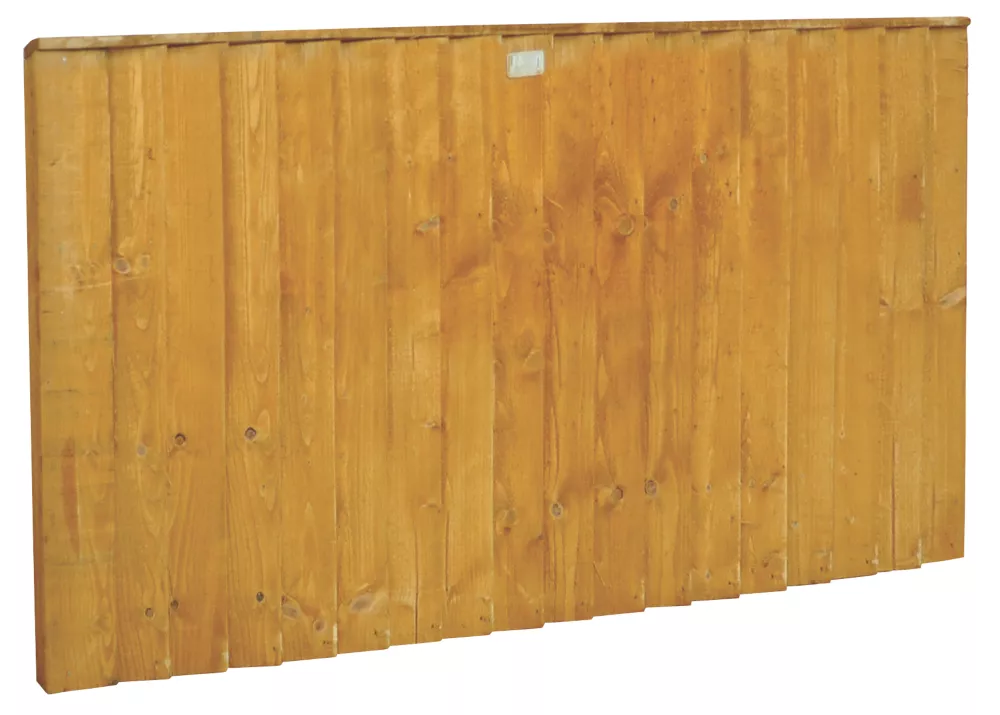 Forest Feather Edge Fence Panels Golden Brown 6 X 3' Pack Of 5 1 Forest Feather Edge Fence Panels Golden Brown 6 X 3' Pack Of 5