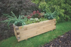 Forest Agen Rectangular Planter Natural Wood 320 X 400 X 1000mm