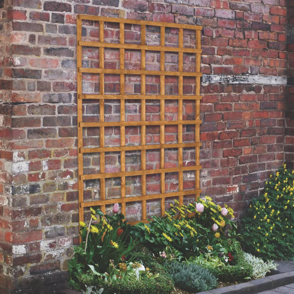 Forest Softwood Wide Rectangular Trellis X 10 Pack - Image 2