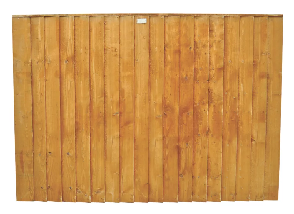 Forest Feather Edge Fence Panels Golden Brown 6 X 4' Pack Of 8