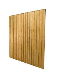 Forest Feather Edge Fence Panels Golden Brown 6 X 5&apos; Pack Of 6