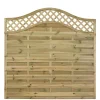 Forest Prague Lattice Curved Top Fence Panels Natural Timber 6 X 6&apos; Pack Of 6