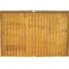 Forest Closeboard Fence Panels Golden Brown 6 X 4' Pack Of 10