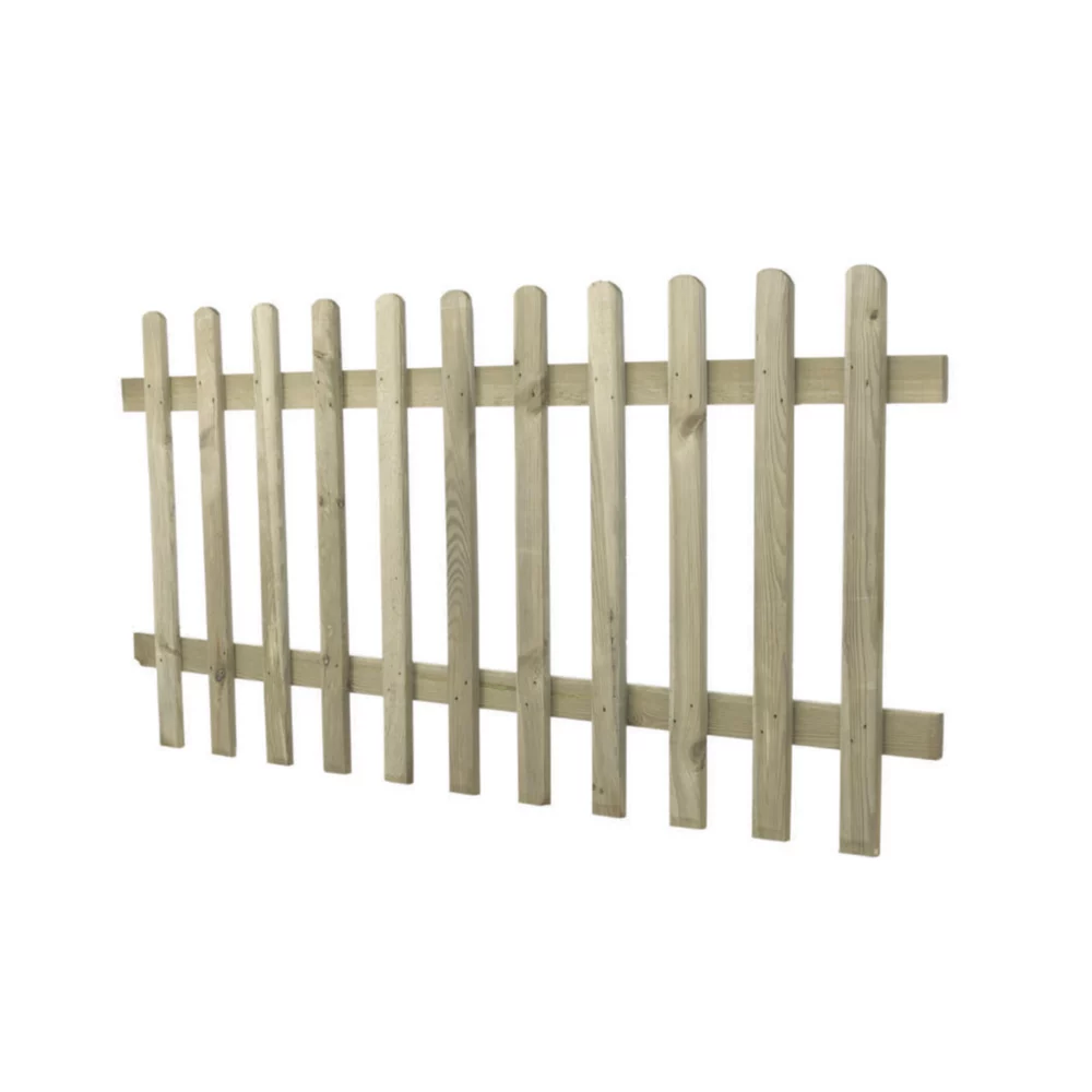 Forest Ultima Picket Fence Panel Natural Timber X Pack Of 3 - Image 3