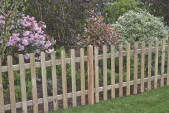Forest Ultima Picket Fence Panel Natural Timber X Pack Of 3