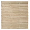Forest VENHHM6PK5HD Double-Slatted Fence Panels Natural Timber 6 X 6&apos; Pack Of 5