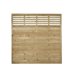 Forest Kyoto Slatted Top Fence Panels Natural Timber 6 X 6&apos; Pack Of 9
