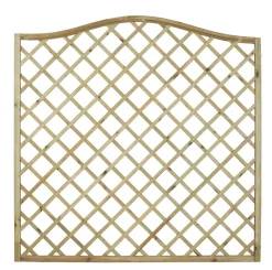 Forest Hamburg Lattice Curved Top Garden Screens 6 X 6&apos; 6 Pack