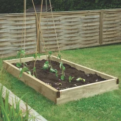 Forest Rectangular Raised Bed Natural Timber 1800 X 900 X 140mm