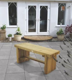 Forest Double Sleeper Garden Bench Softwood 1200 X 350 X 445mm
